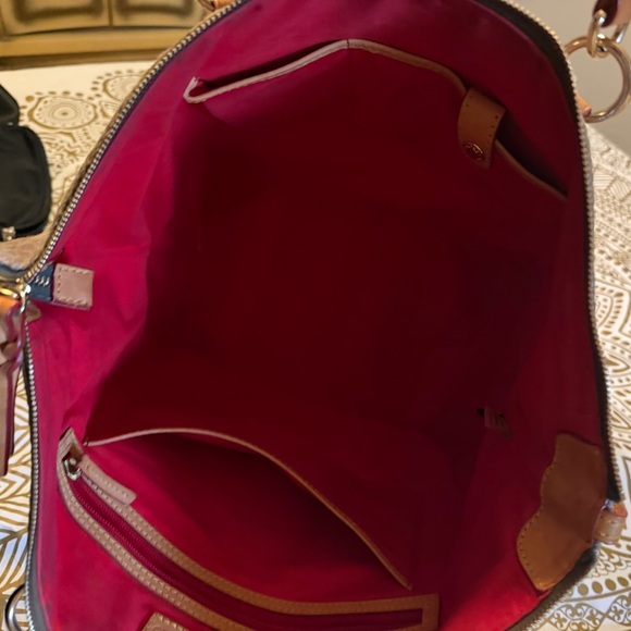 Dooney & Bourke Taupe Snake Print Tote - Picture 2 of 3